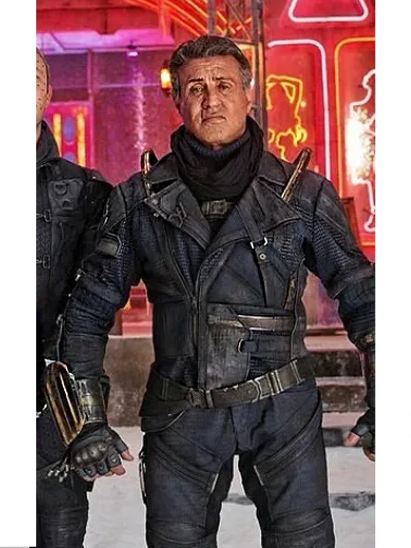 Guardians of The Galaxy 3 Sylvester Stallone Blue Leather Jacket