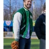 Hearts In The Game 2023 Diego Vasquez Green & White Varsity Jacket