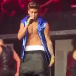 Justin Bieber Blue Leather Vest