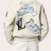 Louis Vuitton FW22 White Varsity Jacket