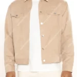 Mens Beige Suede Jacket