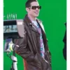 Pete Davidson Bupkis 2023 Brown Leather Jacket