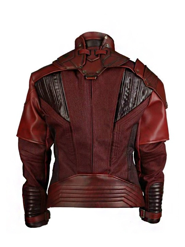 Star Lord Avengers Infinity War Maroon Leather Jacket