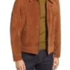 Tan Brown Suede Leather Jacket