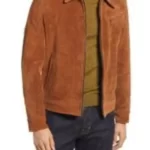 Mens Tan Brown Suede Jacket