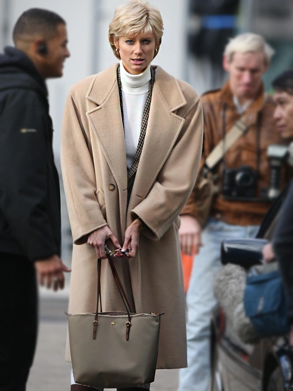 The Crown S05 Princess Diana Beige Long Coat