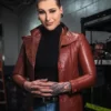 WWE Rhea Ripley Brown Leather Jacket