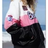 Barbie Speedway Motorcycle Black, White & Pink Racer Jacket