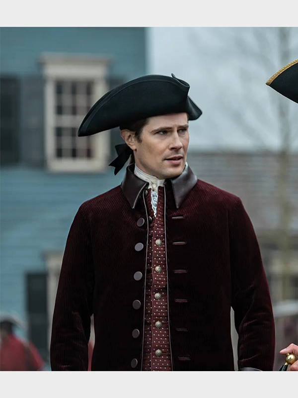 David Berry Outlander S07 Maroon Coat