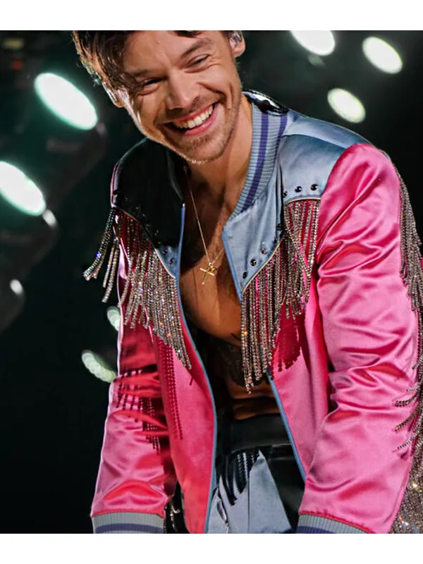 Harry Styles Pink Fringe Jacket