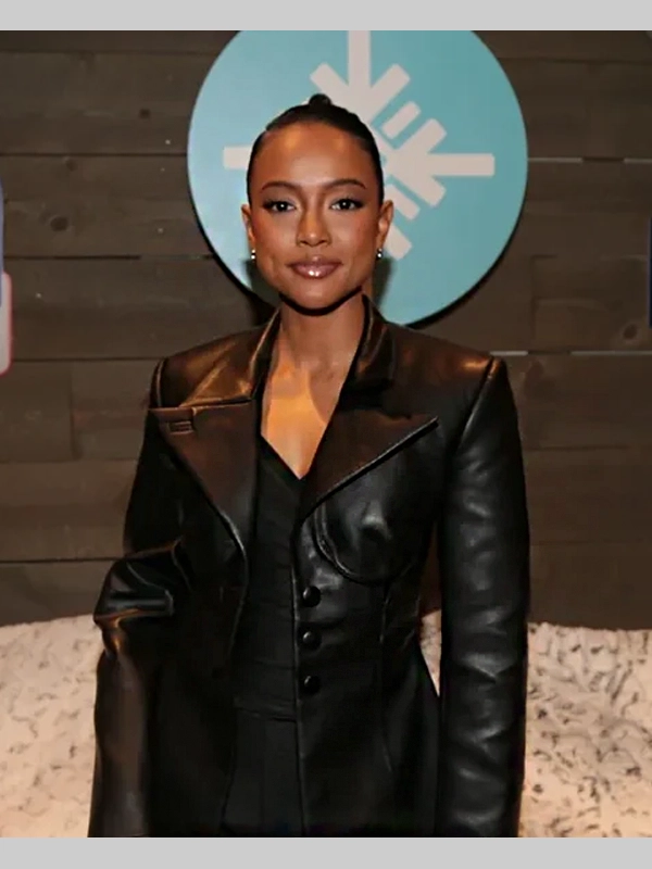  Karrueche Tran Divinity 2023Divinity 2023 Black Leather Coat