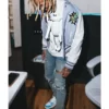 Lil Durk Off White Varsity Jacket