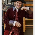 Outlander S07 David Berry Maroon Coat