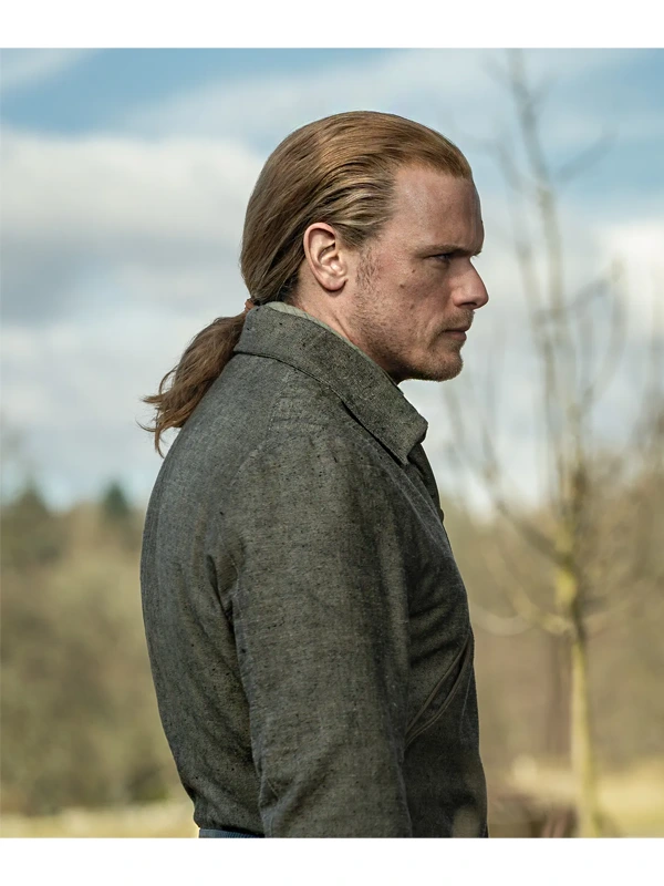 Sam Heughan Outlander S07 Grey Coat