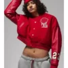 Teyana Taylor Jordan Red Cropped Jacket