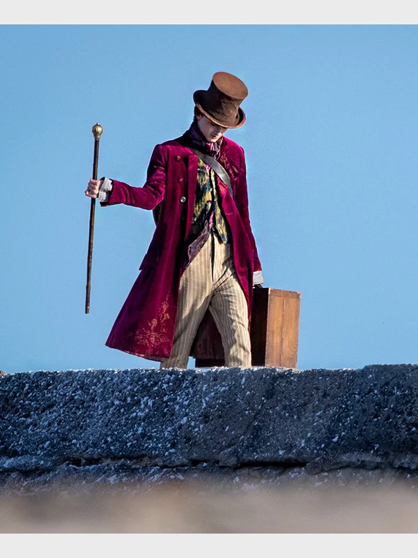 Willy Wonka Maroon Coat