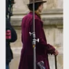 Wonka Timothée Chalamet Maroon Velvet Coat