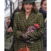 A Haunting In Venice Tina Fey Green Plaid Coat