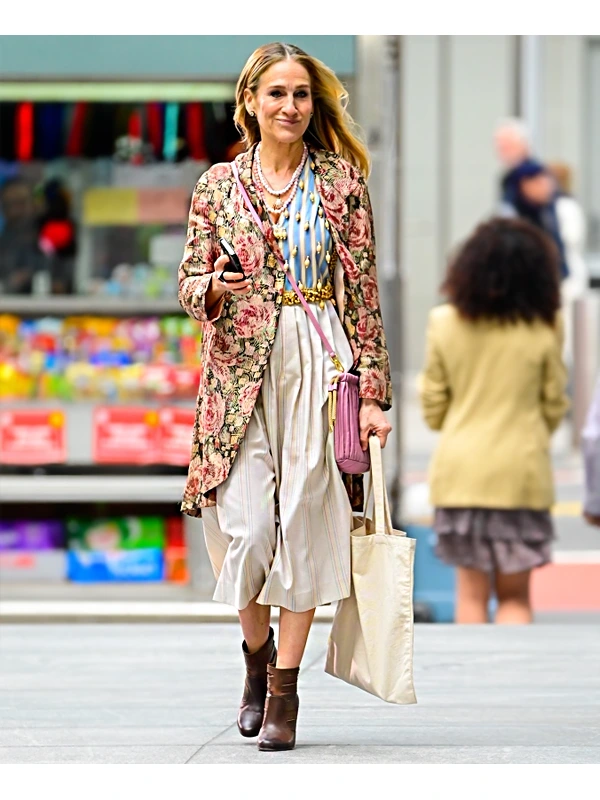 Carrie Bradshaw Floral Coat