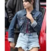 Finestkind Jenna Ortega Blue Denim Jacket