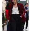 Harry Styles Smoking Red Velvet Jacket