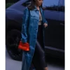 Kim Kardashian Blue Trench Coat