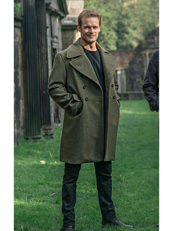 Men in Kilts Sam Heughan Green Coat