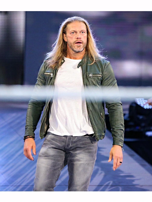 WWE Edge Green Leather Jacket