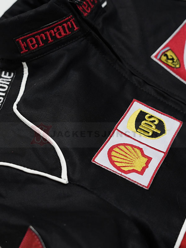 FERRARI BLACK VINTAGE F1 JACKET