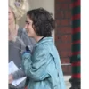 Haley Lu Richardson Blue Leather Jacket