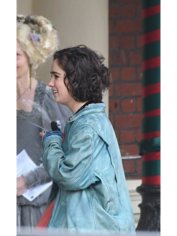 Haley Lu Richardson Blue Leather Jacket