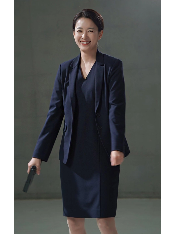 Lee Mi-Hyeon Blue Blazer Coat