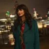 Love at First Sight Jameela Jamil Green Coat