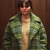 Only Murders In The Building S03 Selena Gomez Green Plaid Coat