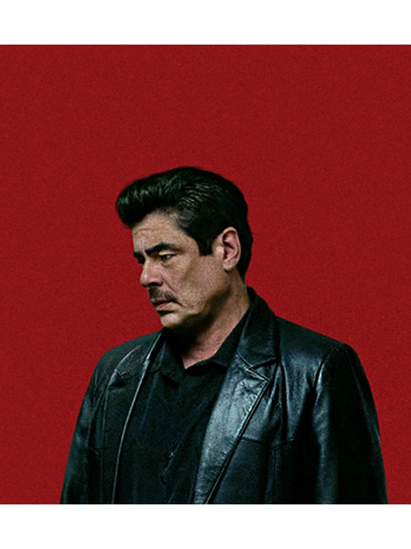 Reptile Benicio Del Toro Black Leather Blazer