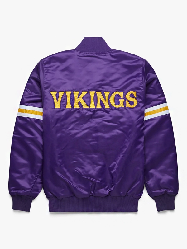 Starter Vikings Purple Bomber Jacket - Jackets Junction