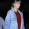 taylor swift long jean jacket