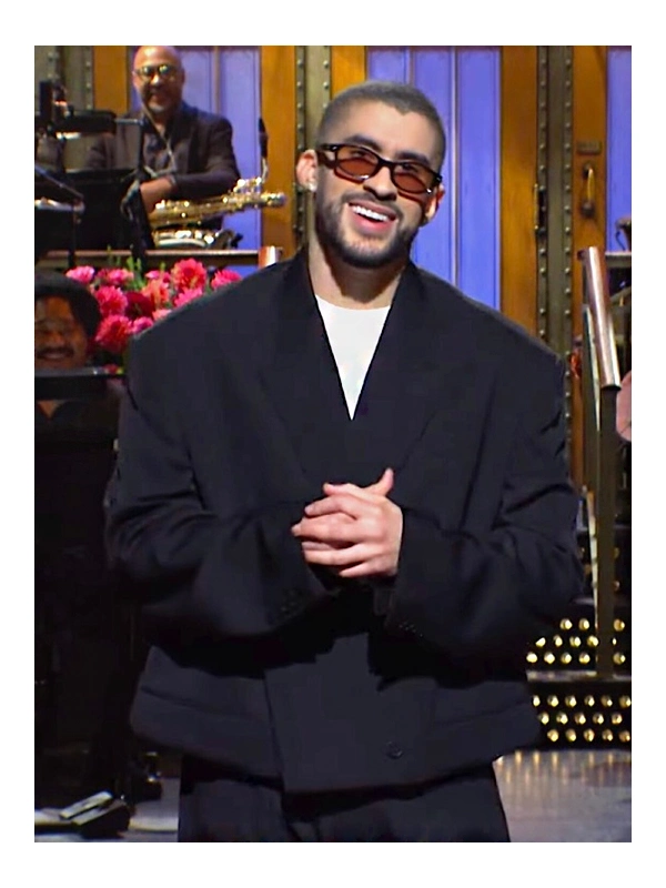 Bad Bunny SNL Black Oversized Suit