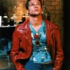 Fight Club Tyler Durden Red Leather Jacket