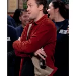 Frasier Freddy Crane Red Shearling Jacket