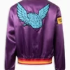 Gallery Dept Purple Satin Bomber Jacket