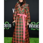 Idina Menzel Plaid Coat