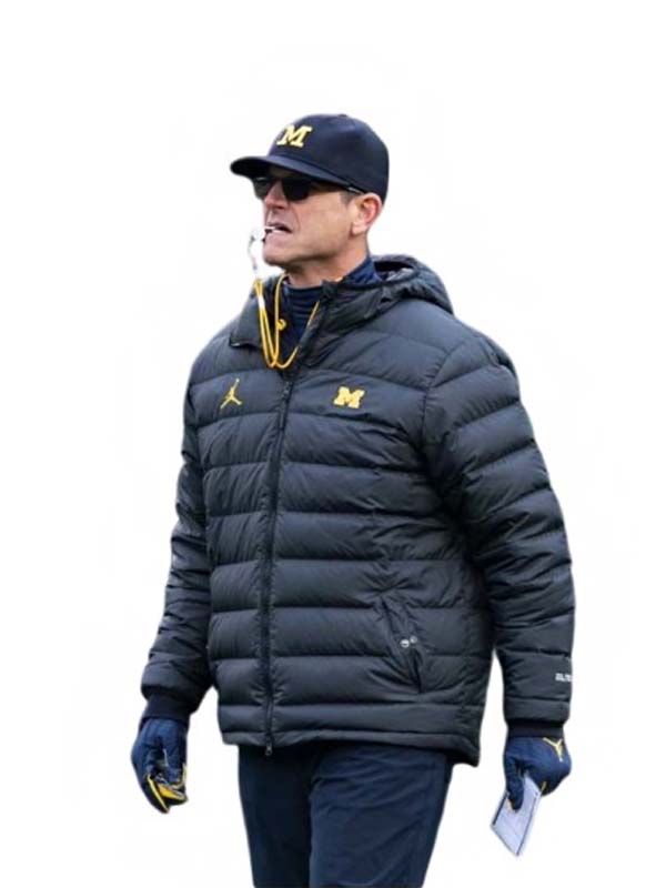 Jim Harbaugh Puffer Hooded Jacket