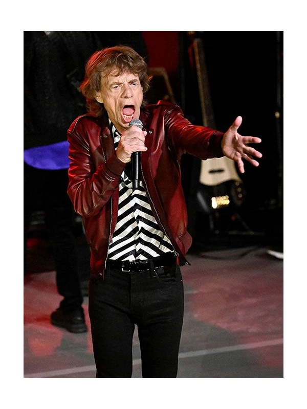 Rolling Stone Mick Jagger Brown Leather Jacket