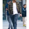 Ryan Reynolds Brown and Black Plaid Jacket