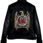 Slayer Black Leather Jacket For Men