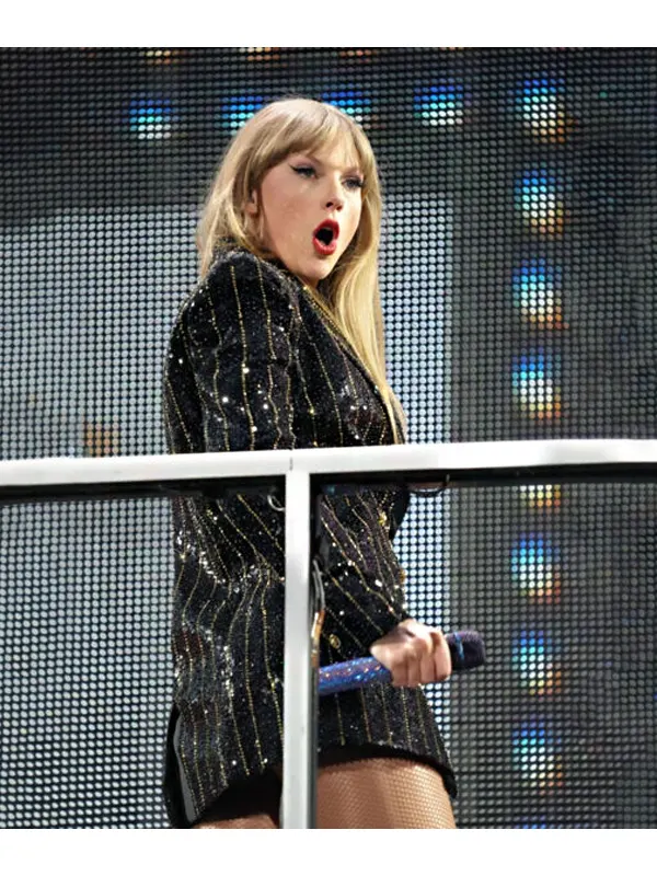 Taylor Swift Black Sequin Blazer