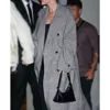 Taylor Swift Gray Plaid Trench Coat