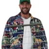 Travis Kelce Checked Stitchwork Jacket