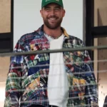 Travis Kelce Checked Stitchwork Jacket